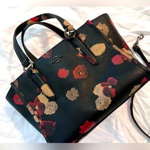 COACH 2way Bag Crosby 33856 Flower PVC Leather Carryall Print Handbag